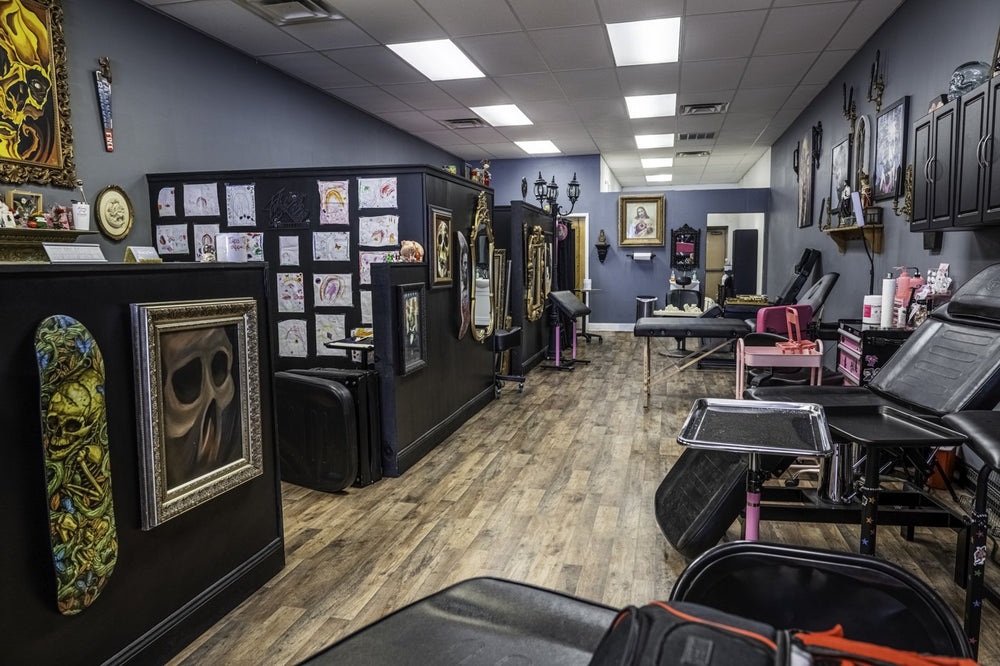 Inside 9th Veil Tattoo studio in Kingston, PA